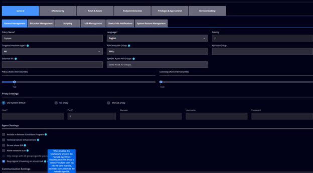 Keep Agent UI running on screen lock General Management tab.png