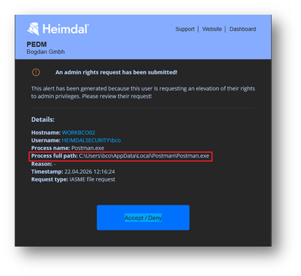 Approval via dashb mode PEDM full path.png